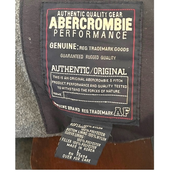 Abercrombie & Fitch performance Coat, Navy, men’s Sz large Jacket Winter‎ EUC - Picture 3 of 8
